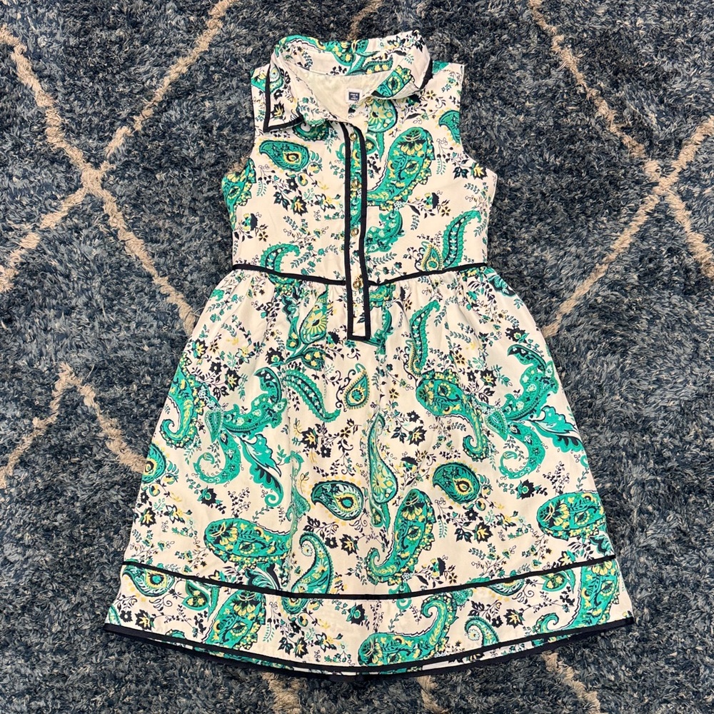 Janie and Jack Green Paisley Dress
